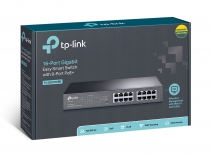 Комутатор TP-LINK TL-SG1016PE 16xGE/8xPoE+ 124.4 Вт EasySmart 13" 1U