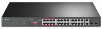 Коммутатор TP-LINK TL-SL1226P 24xFE/24xPoE+ 250W 2xGE 2xcomboGE/SFP 19" 1U