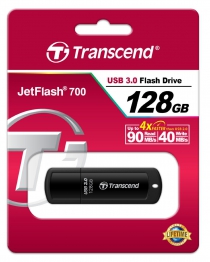 Накопитель Transcend 128GB USB 3.1 JetFlash 700 Black TS128GJF700