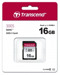 Карта пам'яті Transcend 16GB SDHC C10 UHS-I R95/W45MB/s TS16GSDC300S