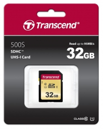 Карта памяти Transcend 32GB SDHC C10 UHS-I R95/W60MB/s TS32GSDC500S