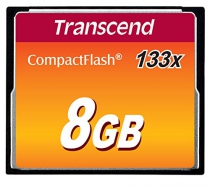 Карта памяти Transcend CF   8GB 133X TS8GCF133