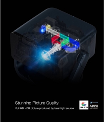 Проєктор Epson EF-21R FHD, 1000 lm, LASER, 1, Google TV, Quartz Rose V11HB35240