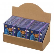 Книга записная BEAR на резинке, А6, 80 л., клетка., офсет крем., тв.лам.обл., синяя, KIDS LINE ZiBi ZB.116103