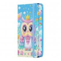 Книга записная OWL на резинке, А7, 80 л., ячейка, офсет крем., тв.лам.обл., голубая, KIDS LINE ZiBi ZB.117102