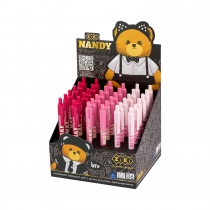 Ручка кулькова автоматична, Bear Pink, 0,7 мм, синя ZiBi ZB.2116