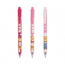 Ручка кулькова автоматична, Bear Pink, 0,7 мм, синя ZiBi ZB.2116