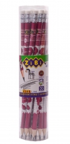 Олівець графітовий LOVE HB, з гумкою, туба 20шт. ZiBi ZB.2301-20