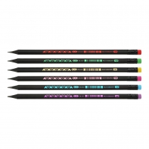 Олівець графітовий HB,  BLACK DECOR, пластиковий, триграний, з гумкою, туба - 144 шт ZiBi ZB.2321