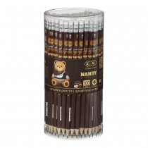 Олівець графітовий HB, BEAR TOY, з гумкою, туба - 100 шт, KIDS Line ZiBi ZB.2322