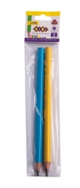 Карандаш графитовый трехгранный JUMBO HB, без резинки, 2 шт в блистере ZiBi ZB.2340-2