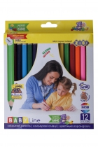 Цветные карандаши JUMBO, с чинкою ZiBi 12 цветов ZB.2452