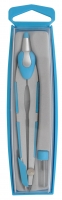 Циркуль COMFORT в пластиковом пенале + запасной грифель, голубой ZiBi
