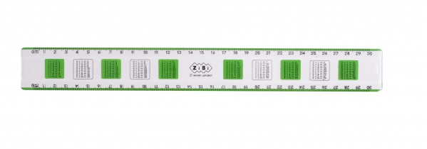 Лінійка 30 см універсальна з таблицею множення в блістері, KIDS Line ZiBi ZB.5607-15