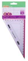 Косинець 140мм, 90°/60° з рожевою смужкою, блістер, KIDS Line ZiBi ZB.5622-10 Косинець 140мм, 90°/60° з рожевою смужкою, блістер, KIDS Line ZiBi ZB.5622-10