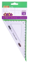 Косинець 140мм,90°/60° з салатовою смужкою, блістер, KIDS Line ZiBi ZB.5622-15 Косинець 140мм,90°/60° з салатовою смужкою, блістер, KIDS Line ZiBi ZB.5622-15