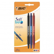 Комплект ручок кулькових "Soft Clic Grip", 3 шт в блістері BIC bc837394