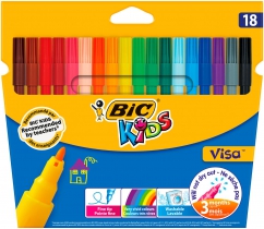Фломастери "Kids Visa 880", 18 кольорів BIC bc888681
