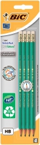 Олівець чорнографітовий "Evolution Eco", з гумкою, 655HB, 4шт в блістері BIC bc8902753