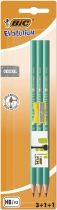 Комплект карандашей "Ecolution", 5 шт в блистере BIC bc9420811