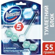 Туалетный блок Domestos Кришталева чистота з хлором 55 г dm.94264