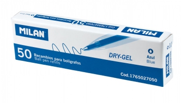 Стержень гелевый DRY-GEL 0,7 мм, синий Milan ml.1765027050