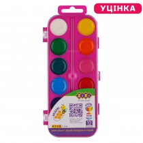 Водорозчинні акварельні фарби, 12 колорів, рожевий, KIDS Line ZiBi pn-ZB.6544-10