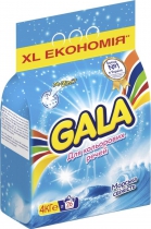 Порошок пральний авт. GALA 4кг для кольорових речей Морська свіжість Gala s.07274