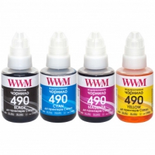 Комплект чорнила WWM GI-490 B/C/M/Y 4х140г (C490SET4) w_C490SET4