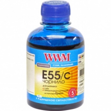 Чорнило WWM E55 Cyan для Epson 200г (E55/C) водорозчинне w_E55/C