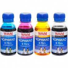 Комплект чорнила WWM E73 B/C/M/Y для Epson 4х100г (E73SET-2) водорозчинне w_E73SET-2