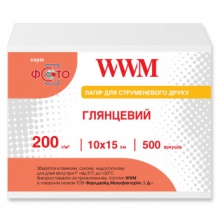 Фотопапір WWM глянцевий 200Г/м кв, 10х15см, 500л (G200.F500) w_G200.F500