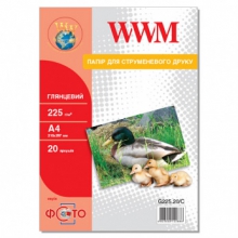 Фотопапір WWM глянцевий 225Г/м кв, А4, 20л (G225.20/C) w_G225.20/C