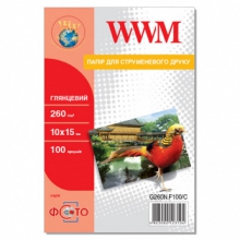 Фотопапір WWM глянцевий 260Г/м кв, 10х15см, 100л (G260N.F100/C) w_G260N.F100/C