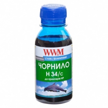 Чернила WWM H34 Cyan для HP 100г (H34/C-2) водорастворимые w_H34/C-2