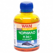 Чернила WWM H34 Yellow для HP 200г (H34/Y) водорастворимые w_H34/Y