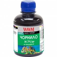 Чорнило WWM H71 Black для HP 200г (H71/BP) пігментне w_H71/BP