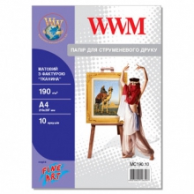 Фотобумага WWM матовая &quot;Ткань&quot; 190Г/м кв, А4, 10л (MC190.10) w_MC190.10