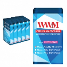 Стрічка фарбуюча WWM 11мм х 14м HD лівий Purple ( R11.14HPM5) 5шт w_R11.14HPM5