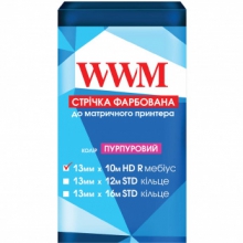 Стрічка фарбуюча WWM 13мм х 10м HD правий Refill Purple (R13.10HPR) w_R13.10HPR