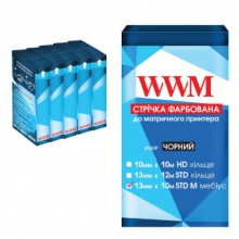 Стрічка фарбуюча WWM 13мм х 10м STD лівий Black ( R13.10SM5) 5шт w_R13.10SM5