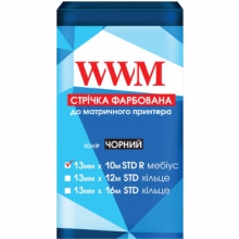Стрічка фарбуюча WWM 13мм х 10м STD правий Black (R13.10SR) w_R13.10SR