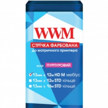 Стрічка фарбуюча WWM 13мм х 12м HD лівий Refill Purple (R13.12HMP) w_R13.12HMP