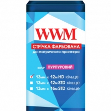 Стрічка фарбуюча WWM 13мм х 12м HD кільце Refill Purple (R13.12HP) w_R13.12HP