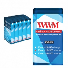 Лента красящая WWM 13мм х 12м STD кольцо Refill Black (R13.12S5) 5шт w_R13.12S5