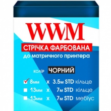 Стрічка фарбуюча WWM 8мм х 3.5 м STD кільце Refill Black (R8.3.5S) w_R8.3.5S