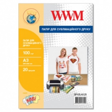 Фотобумага Сублимационная WWM 100Г/м кв, А3, 20л (SP100.А3.20) w_SP100.A3.20