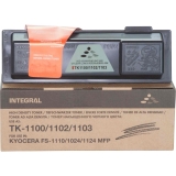 Туба с тонером Integral для Kyocera Mita FS-1110/1024/1124 аналог TK-1100/1102/1103 Black (12100057C) + Чип
