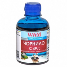 Чорнило WWM C49 Cyan для Canon 200г (C49/C) водорозчинне w_C49/C