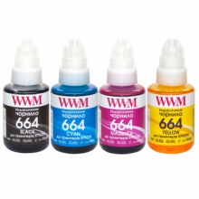 Комплект чорнила WWM 664 B/C/M/Y для Epson 4х140г (E664SET4) водорозчинне w_E664SET4